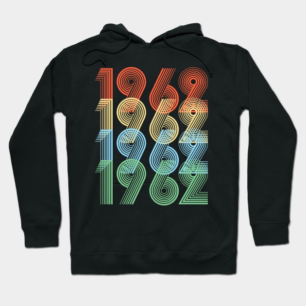 Retro 1962 Birthday Hoodie by Dirty Custard Designs 